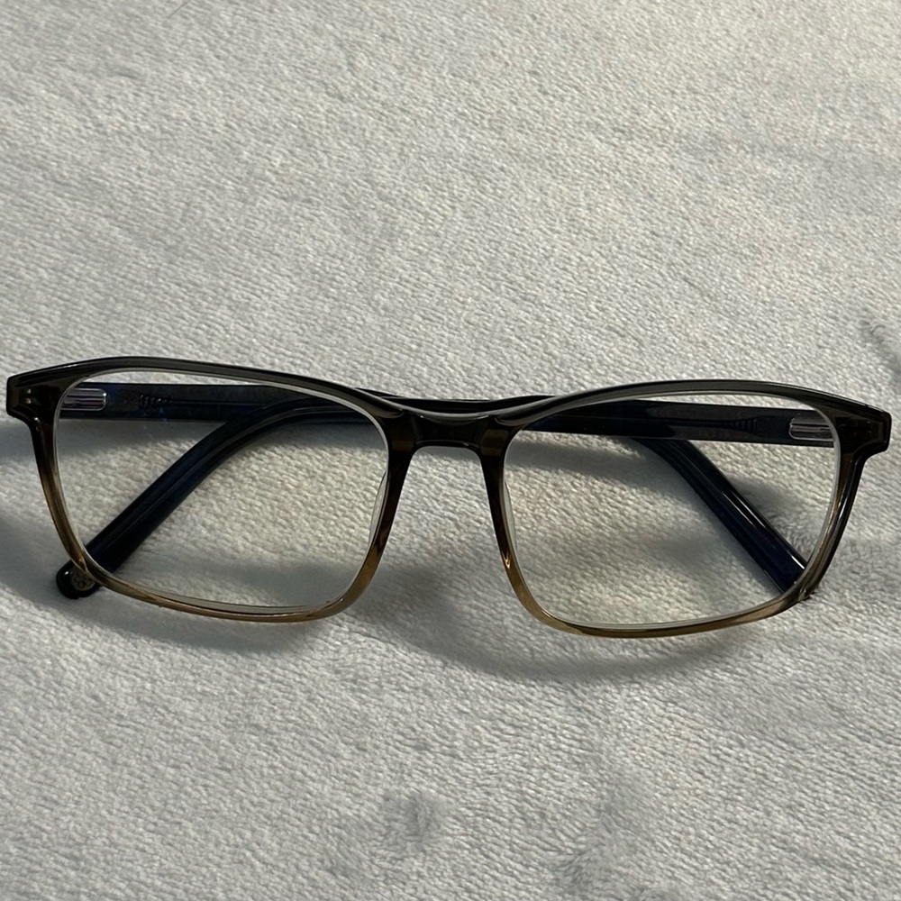 TED BAKER men's TXL006 grey/brown rectangle full rim glasses frames, 59[]18, 150